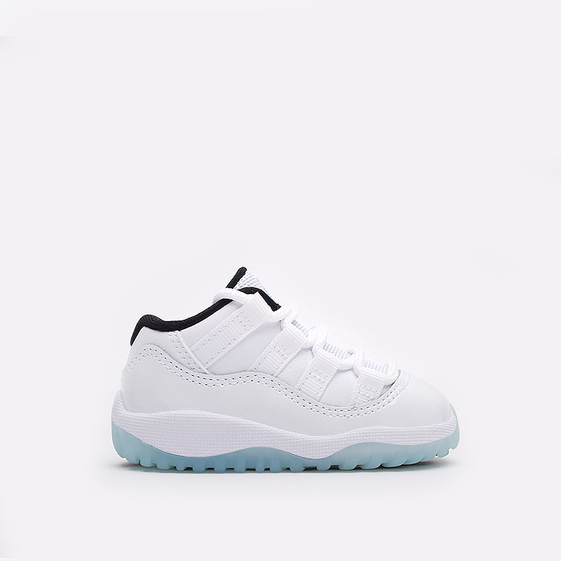 детские белые кроссовки Jordan 11 Retro Low TD 505836-117 - цена, описание, фото 1